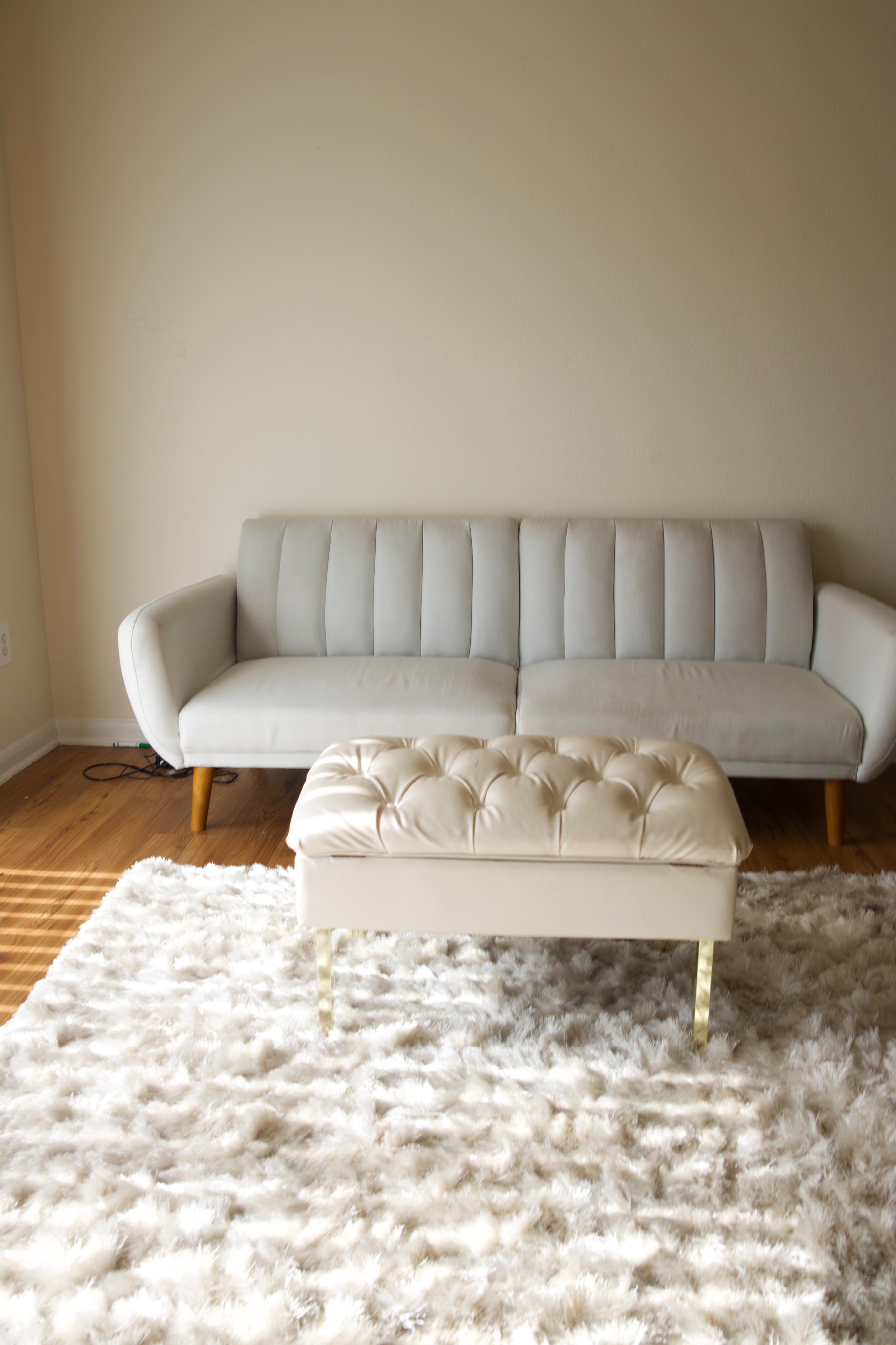 living room DIY renovation with Home Depot decor